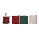 S/4 Cotton Waffle Weave Dish Cloths W Mango Wood Serving Board