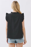Ruffled Neckline Top