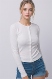 Ribbed Long Sleeve Cardigan