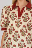 Collared Short Sleeve Top