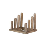 Mango Wood Stand W 3 Sections, Natural