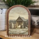 Arch Top Nativity Scene Art