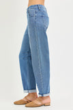 Textured Barrel Leg Jeans