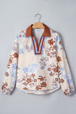 Floral V-Neck Blouse