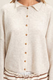 Button Front Collared Cardigan