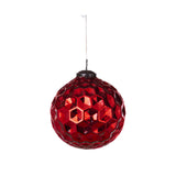Lg Red Textured Hanging Ornament
