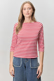 Striped Boatneck Top