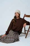 Textured Exposed Seam Knit Top