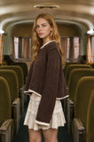 Long Sleeve Sweater with Contrast Trim