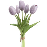 Real Touch Tulip Bouquet Lavender