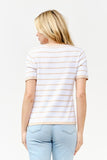 Striped Short Sleeve Sweater