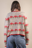 Floral Cardigan Sweater