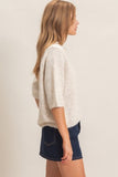 Short Sleeve Button-Up Cardigan