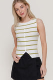 Striped Boat Neck Top