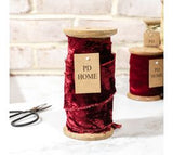 Dark Red Velvet Ribbon Spool