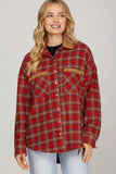 Plaid Button Down Shacket