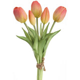 Real Touch Tulip Bouquet Coral