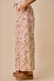 Wide Leg Cotton Floral Pants