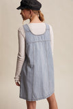 Striped Denim Mini Dress