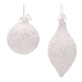 White Iced Ornament