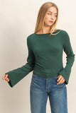 Long Sleeve Ribbed Knit Top