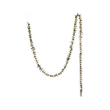 Plastic Garland Box Wood Gold W Glitter