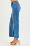 Front Seam Wide Leg Jeans
