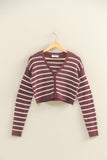Cropped Button Front Cardigan