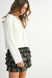 Tie-front Long Sleeve Sweater