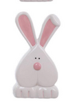 Medium Ceramic Bunny Head/feet W/pom