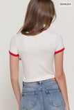 Embroidered Ringer Tee