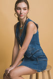 V-Neck Denim Vest
