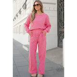 Striped Straight Leg Pants