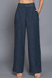 Striped Linen Effect Pants