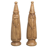 Resin Wood Look Slim Santa