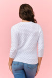 Pointelle Button Front Cardigan