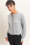Button Front Pointelle Cardigan