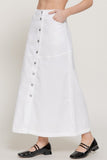 Twill A-Line Maxi Skirt
