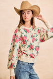 Rose Print Pull Over