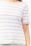 Striped Short Sleeve Sweater