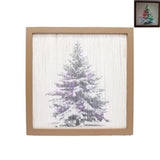 Sq Christmas Tree Brown Frame W/multi-colored Lights