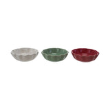 Stoneware Bowlw Scalloped Edge, 3 Colors