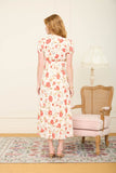 Floral V-Neck Midi Dress