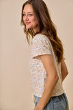 Floral Lace Trim Top