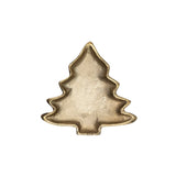 Aluminum Tree Shaped Dish, Gold Finish