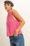 Crew Neck Sleeveless Sweater