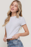 Crew Neck Ribbed Tee