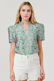 Textured Floral Top