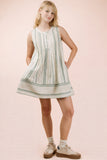 Striped Woven Mini Dress