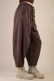 Braided Waist Barrel Leg Pants
